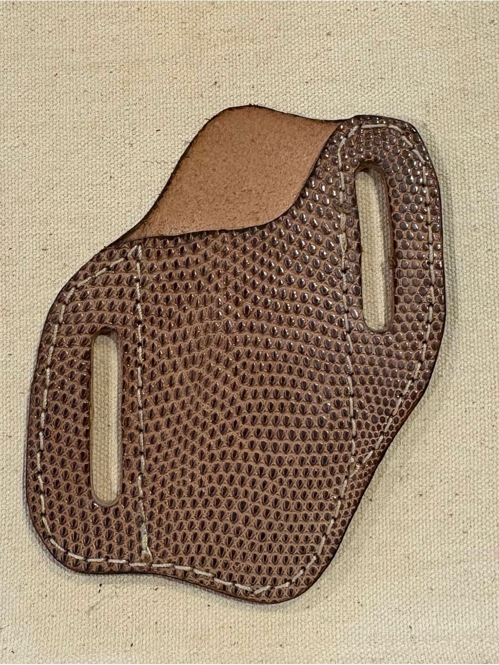 Lizard Skin & Leather Belt Holster